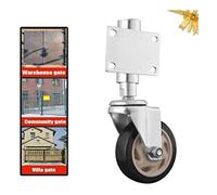 Pack of 1 Red/black Spring-loaded Door Casters,the Shock Absorption Height is 30mm,Swivel Caster Wheels with Brake,Safety,All Terrain,100kg (Color : Black, Size 4 in/swivel casters)