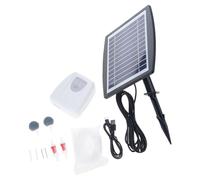 (Pack of 1) Resource Conservation Solar Airator Offering Double Modes Soft Sphere Intermittent for Quiet Pond Action Finish Solar Airator Set Including Two Air Stones Pipe Addons for Aquariums Fish