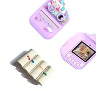 Pack of 1 S Digital Camera Set ABS Shockproof Cover 32GB Memory Card Reader 4 Safe Print Papers Lens Protective Case Memory Inc Reader