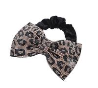 Pack of 1 Soft Hair Bobbles for Women, Elastic Hair Band, Hair Band with Elastic Band, Scrunchie Velvet, Strong Hold Hair Scrunchies, Ponytail Holder for Women, Gift Hair Accessories, Leopard Print