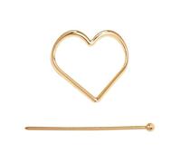 Pack of 1 Vintage Celtic Hairpin, Love Shape Hair Clips, Metal, Geometry Pin Bun Holder Clips, Decorative Hair Accessories, Chinese Hair Clip for Weddings, Parties, Engagement, Work, Gold