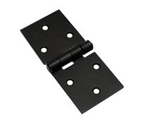 Pack of 1 x 100 mm Backflap Hinge Black, Steel Back Flap Hinges, Weather Resistant, Rust Proof Powder Coating, Strap Hinges Ideal for Indoor or Outdoor Use On Gates, Sheds, Gazebos, Wardrobes, Chests