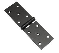 Pack of 1 x 150 mm Backflap Hinge Black, Steel Back Flap Hinges, Weather Resistant, Rust Proof Powder Coating, Strap Hinges Ideal for Indoor or Outdoor Use On Gates, Sheds, Gazebos, Wardrobes, Chests