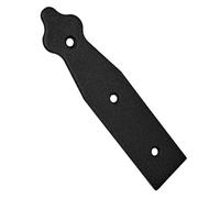 Pack of 1 x 150 mm Dummy Hinge Head, Black Steel, Vintage False Strap Hinge, Weather Resistant, Rust Proof Powder Coating, Ideal for Indoor or Outdoor Use On Gates, Sheds, Gazebos, Wardrobes, Chests