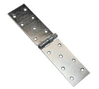Pack of 1 x 200 mm Backflap Hinge Galvanised, Silver Steel Back Flap Hinges, Weather Resistant, Rust Corrosion Proof, Strap Hinges for Indoor or Outdoor Use On Gates, Sheds, Gazebos, Wardrobes, Chests