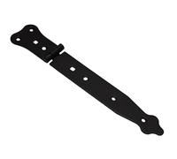 Pack of 1 x 200 mm Narrow T-Hinge Black, Vintage Steel Tee Hinges, Weather Resistant, Rust Proof Powder Coating, T Strap Hinges for Indoor, Outdoor, Gates, Sheds, Barn Doors, Gazebos, Wardrobes, Chest