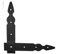 Pack of 1 x Flat Corner L Shape Plate, 200 x 200 mm Black Flat Right Angle Bracket, Powder Coated Steel Repair Brace Support, Joining Mending Plates Connector, Rust and Corrosion Proof