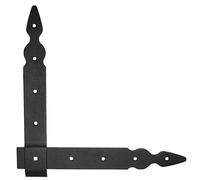 Pack of 1 x Flat Corner L Shape Plate, 250 x 250 mm Black Flat Right Angle Bracket, Powder Coated Steel Repair Brace Support, Joining Mending Plates Connector, Rust and Corrosion Proof