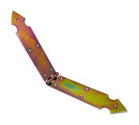 Pack of 1 x Heavy Duty Strap Hinge 400 x 50 mm - Decorative Strap Hinge - 2 mm Thick Galvanised Steel, Rust-Resistant - Gate/Shed Door Hinge - Weatherproof, Ideal for Barn, Garage, Garden Gates