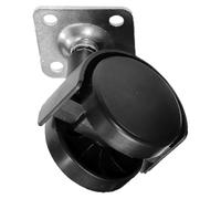 Pack of 1 x PVC Swivel Furniture Castor Wheel - 40 mm Universal Caster Wheel - Non-Marking, Silent, Perfect for Office Chairs, Desks, Cabinets, Workbenches, Shelving, Hardwood & Laminate Floors