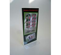 Pack of 10 1/3 A4 (DL) Acrylic Double Sided Menu/Document Counter Top Photo Holders
