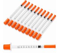 Pack of 10 - 1ml 30Gx8mm Plastic Liquid Measuring Dispensers Individually Packed for Lab Accessories ,Crafts, Ink, Food, Flavouring & Pet Feeding -Multipurpose Use