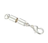 Pack of 10 2-10mm Leather Cord Rolled End Cap Connector Tail Chain Lobster Clasp Hooks, 5 mm