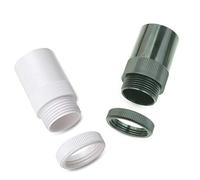 PACK of 10 20mm ADAPTORS MALE THREAD and LOCK-RING (20MM, BLACK)
