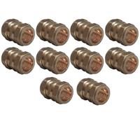Pack of 10, 22mm Brass Compression Straight Couplers, WRAS Approved Couplings