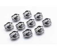 Pack of 10 - 3mm A4 316 Stainless Steel Simplex Wire Rope Clamps (3mm - 10pcs)