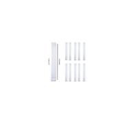 Pack of 10 72W Led Batten Light 8640 Lumen Twins Non Flickering 180cm Cool White Strip Lamp Fluorescent Slimline Lights for School Shop Garage Cool White