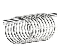 Pack of 10 80 mm Goods Ring Large Metal Ring Versatile Book Binding Rings with Quick Release Key Ring with Open for Hanging Shower Curtain Clothes Loose Leaf Scrapbook (Silver)
