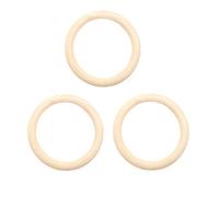Pack of 10 90 mm in Diameter Wooden Rings for Crafts Baby Children's Diseases Ring Wood Teether Teeth Rings for Babies Child Care, Natural Round Wooden Circles Macrame Wooden Ring Wooden Crafts