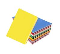 Pack Of 10 A4 160 Pages 8mm Ruled Assorted Colour Casebound Notebooks