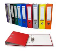 Pack of 10 A4 Assorted Colour Paperbacked Lever Arch Files by Janrax - Office Filing folders, Document Organiser, School Stationery, Hospital File Storage, Archive folders, Metal Clip Files