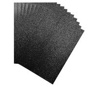 Pack of 10 A4 Black Coloured Glitter Card 230gsm Sheets