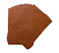 Pack of 10 A4 Brown Coloured Felt 180gsm Sheets - Soft Nonwoven Fabric for Crafts, DIY, Sewing, Patchwork & Handcraft Projects