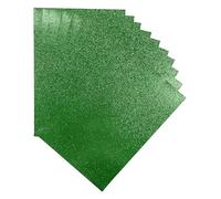 Pack of 10 A4 Green Coloured Glitter Card 230gsm Sheets