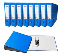 Pack of 10 A4 Light Blue Paperbacked Lever Arch Files by Janrax