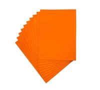 Pack of 10 A4 Orange Coloured EVA Foam Sheets