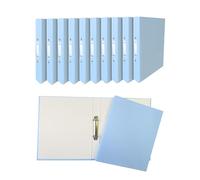 Pack of 10 A4 Pastel Blue Paper Over Board Ring Binders by Janrax