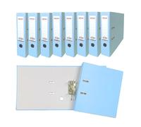 Pack of 10 A4 Pastel Blue Paperbacked Lever Arch Files by Janrax