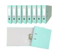 Pack of 10 A4 Pastel Green Paperbacked Lever Arch Files by Janrax - for Office Document
