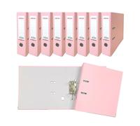 Pack of 10 A4 Pastel Pink Paperbacked Lever Arch Files by Janrax