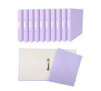 Pack of 10 A4 Pastel Purple Paper Over Board Ring Binders by Janrax