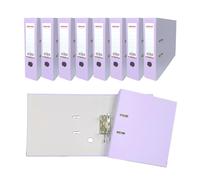 Pack of 10 A4 Pastel Purple Paperbacked Lever Arch Files by Janrax