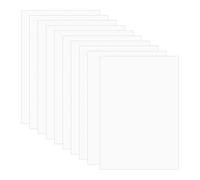 Pack of 10 A4 Plastic Plates, White, PP Board, 1 mm Thick, Hard Polystyrene Plate, Plastic Plate, Easy Processing, Plastic Plates, Stability Hard Panels for Modelling Home Decoration (21 x 297 mm)