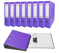 Pack of 10 A4 Purple Paperbacked Lever Arch Files by Janrax - Ideal for Office, Shop, Hospital, to Keep documents organised