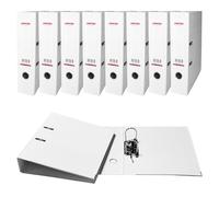 Pack of 10 A4 White Paperbacked Lever Arch Files by Janrax