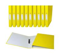 Pack of 10 A4 Yellow Paper Over Board Ring Binders by Janrax