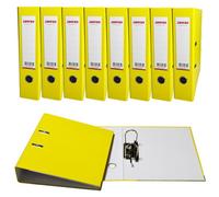 Pack Of 10 A4 Yellow Paperbacked Lever Arch Files By Janrax