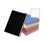 Pack Of 10 A5 160 Pages 8mm Ruled Assorted Colour Casebound Notebooks