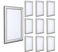 Pack OF 10. A5 Snap Frame - Silver 25mm Frame with Mitred Corners - size - 148mm x 210mm