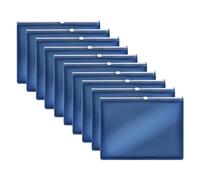 Pack Of 10 A5 Zipper Pouch Document Bags Wallets File Storage Zip Bag Ziplock Document Files Holder