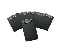 Pack of 10 A6 Black Mini Clipboards - Ideal for Orders Restaurants/Bars/Pubs