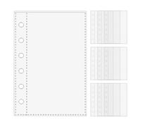 Pack of 10 A7 Clear Binder Pockets 6 Hole Photo Pockets Receipt Holder Durable PP | for Artists Draftsmen Agenda