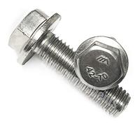 (Pack of 10) ADL M5 A2 Stainless Steel Hex Head Flange Bolts Hexagon Screws DIN 6921 (5 x 10mm)