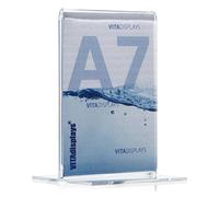 Pack of 10 Advertising Stands as T-Stand/T-Stand in DIN A7 Portrait Format, Transparent Table Stand Made of Original Plexiglas® (Pack of 10)