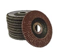 (PACK OF 10) Aluminium Oxide 80G (Medium) Flap Discs for 115mm (4.5") angle grinders