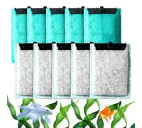 Pack of 10 Aquarium Filter Cartridges with Algostop Depot Anti-Algae Agent, Compatible with Tetra Easycrystal Filter 250 and Tetra Easycrystal Filter Box 300 and Repto Filter Medium Filter (Green)